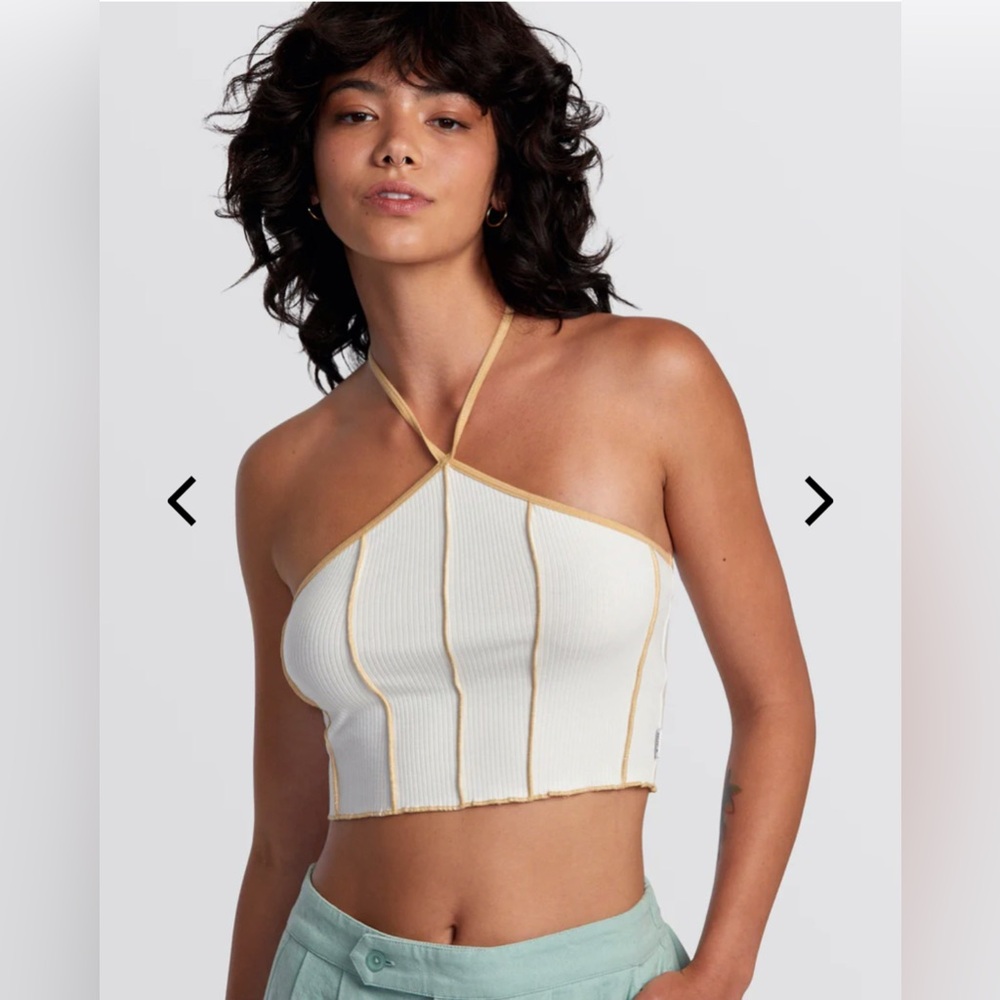 NWT RVCA Women’s Piper Halter Crop Top Size Small